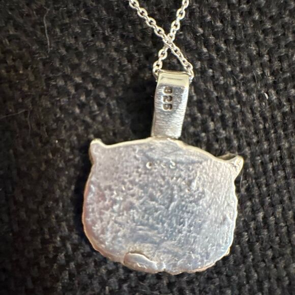 Sterling Silver Owl Necklace, 18”, New - Picture 4 of 5